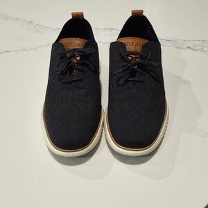 Cole Haan Black Knit Men's Sneaker with Brown Accents